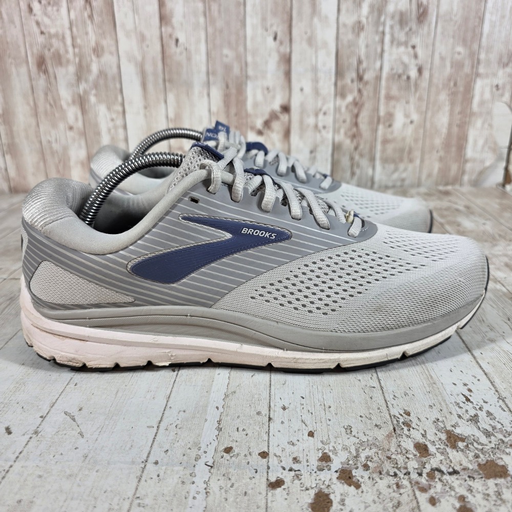 Brooks Addiction 14 Womens Running Shoes Grey Blue Low Top Sneakers